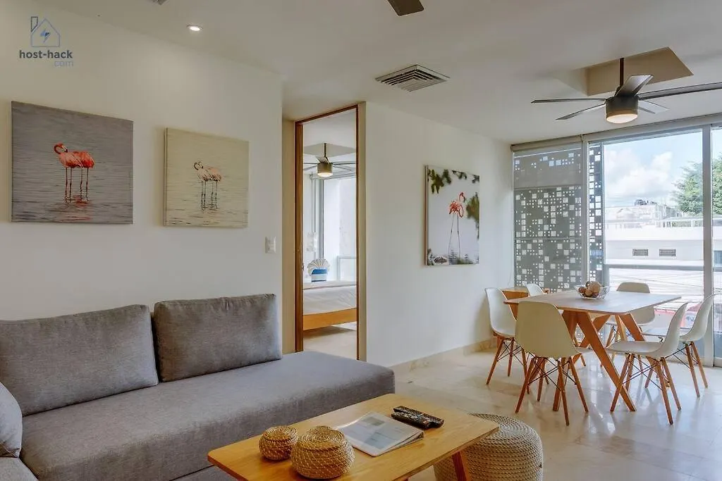 Comfy Aptartment With Pool Near 5Th Avenue & Mamitas Beach - Danzamar 3 Playa del Carmen Apartment