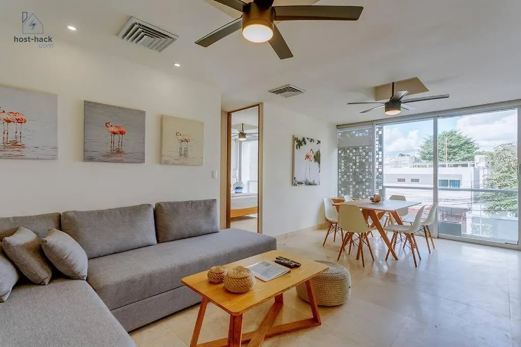 Comfy Aptartment With Pool Near 5Th Avenue & Mamitas Beach - Danzamar 3 Playa del Carmen