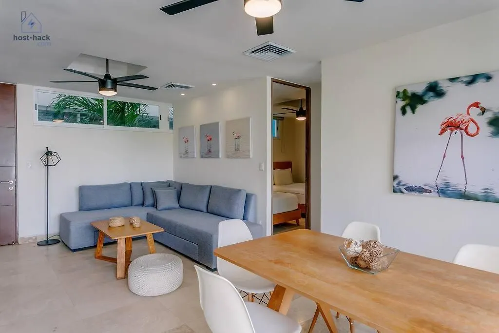 Comfy Aptartment With Pool Near 5Th Avenue & Mamitas Beach - Danzamar 3 Playa del Carmen 0*,